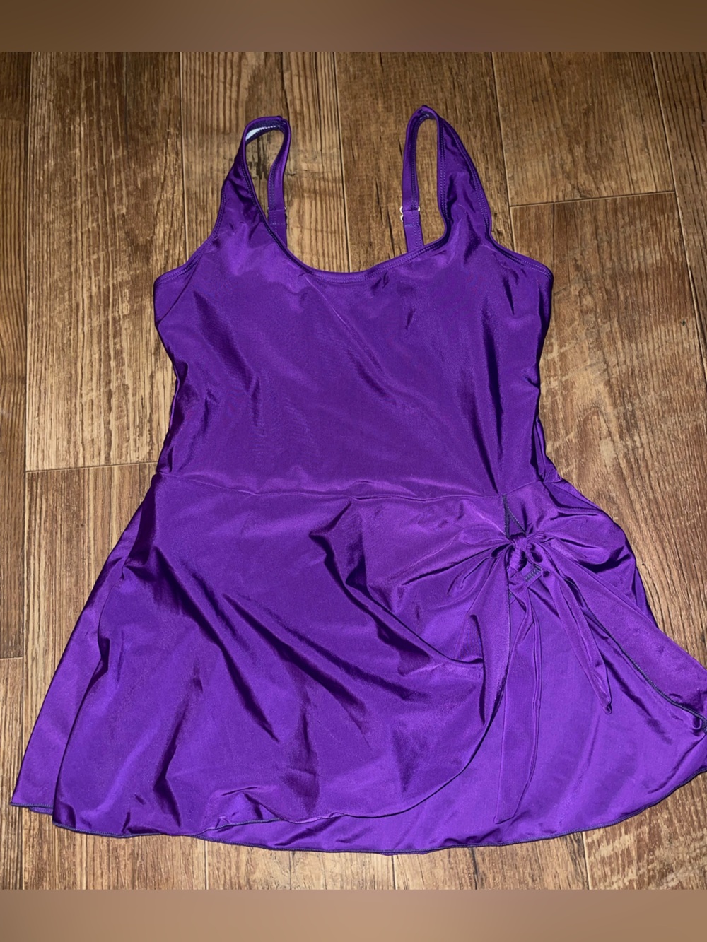 Purple Swimdress with Side Tie
